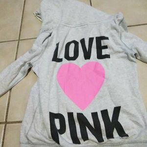 Love Pink Full Zipper Hoodie XS